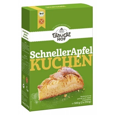 Premix quick eco glutenvrij voor appeltaart, 500 g, Bauckhof