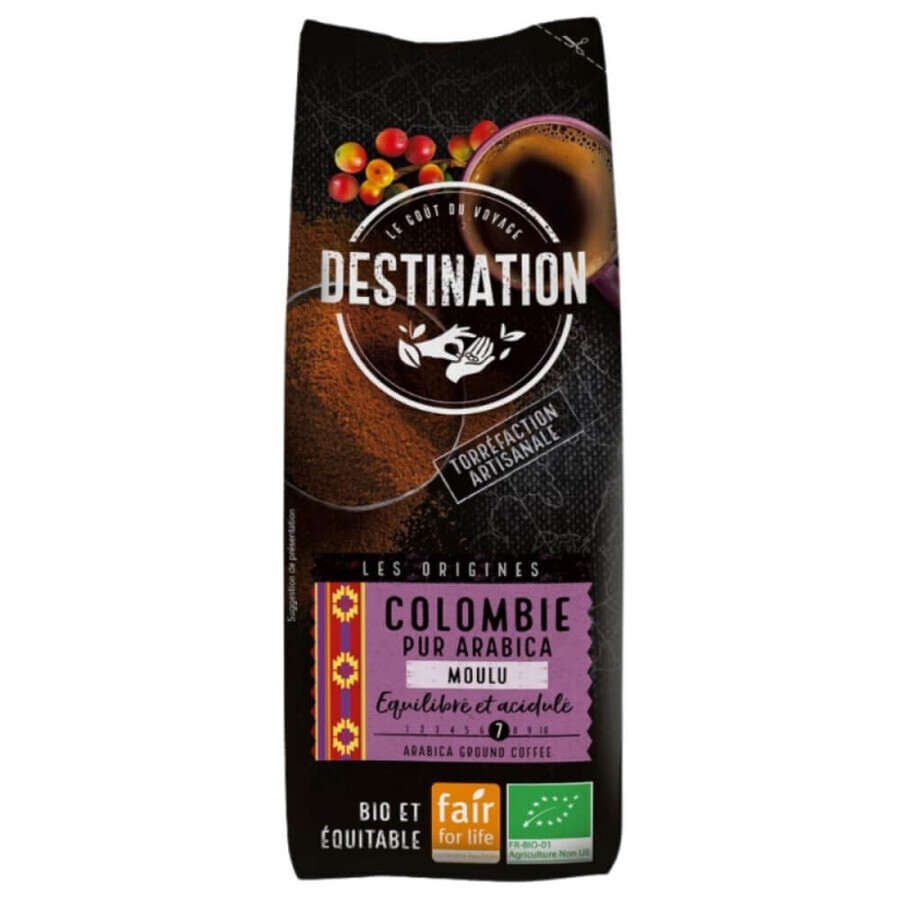 Café arábica Columbia eco molido, 250 g, Destino