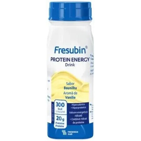 Fresubin Protein Energy boisson énergétique protéinée aromatisée à la vanille, 4x200 ml, Fresenius Kabi Allemagne