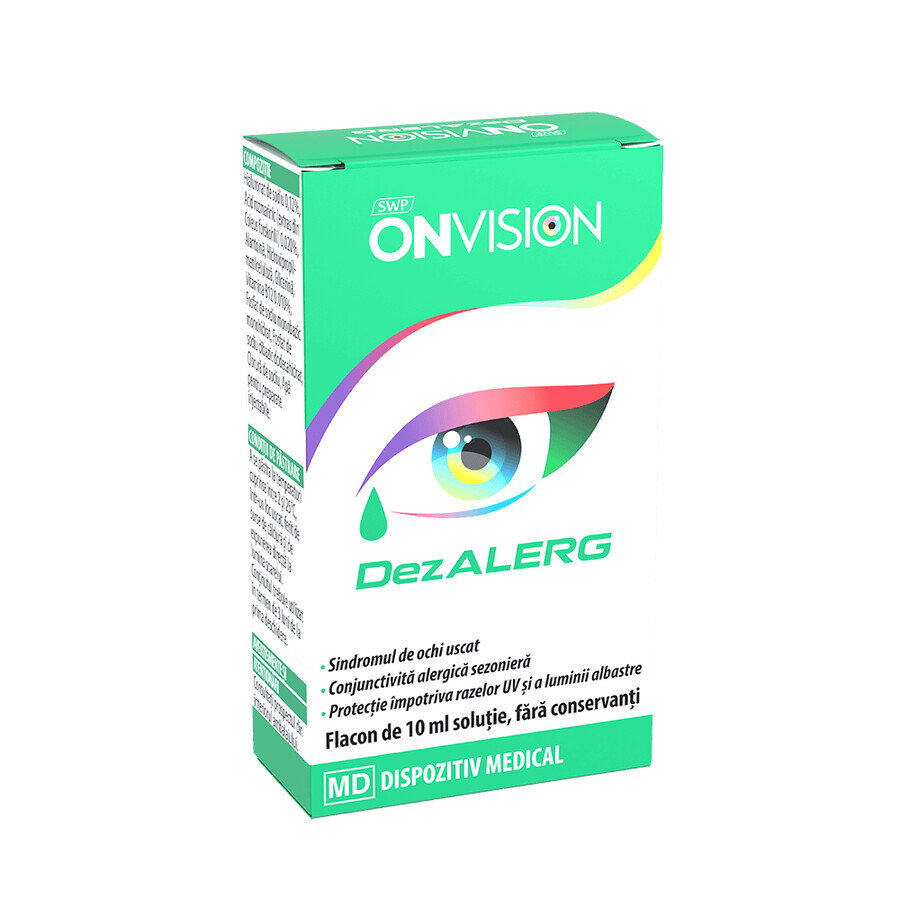 Soluzione oftalmica per occhi secchi Onvision Dezalerg, 10 ml, Sun Wave Pharma