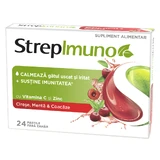 Strepimuno mit Kirschen, Minze und Johannisbeeren, 24 Lutschtabletten, Reckitt Benckiser