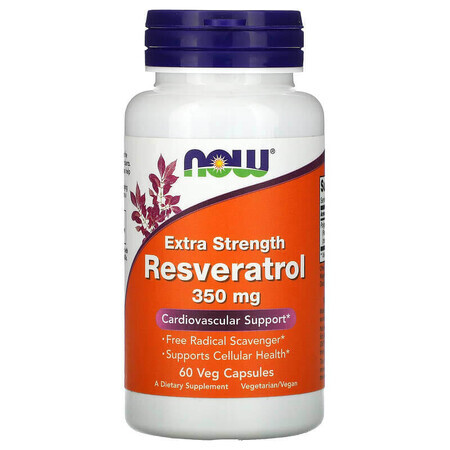 Resveratrol Forte, 350 mg, 60 vegetarian capsules, Now Foods