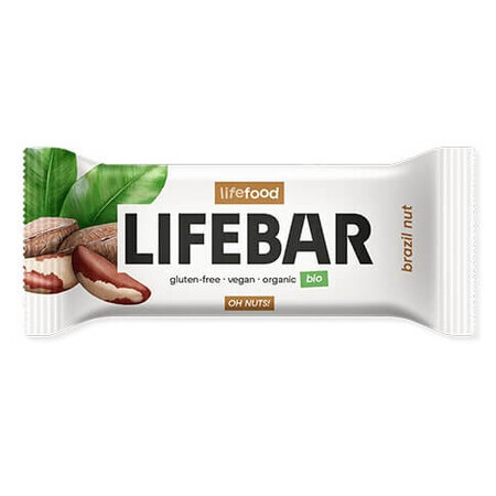 Glutenvrije biologische reep met paranoten, 40 g, Lifebar