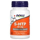 Neurotransmitter 5-HTP, 50 mg, 30 vegetarian capsules, Now Foods