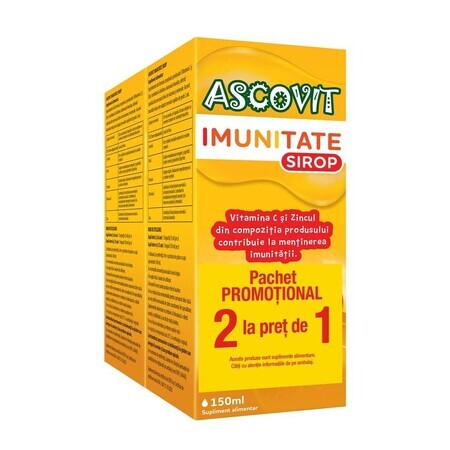 Pack Ascovit Immunity Syrup, 15 ml + 15 ml, Perrigo