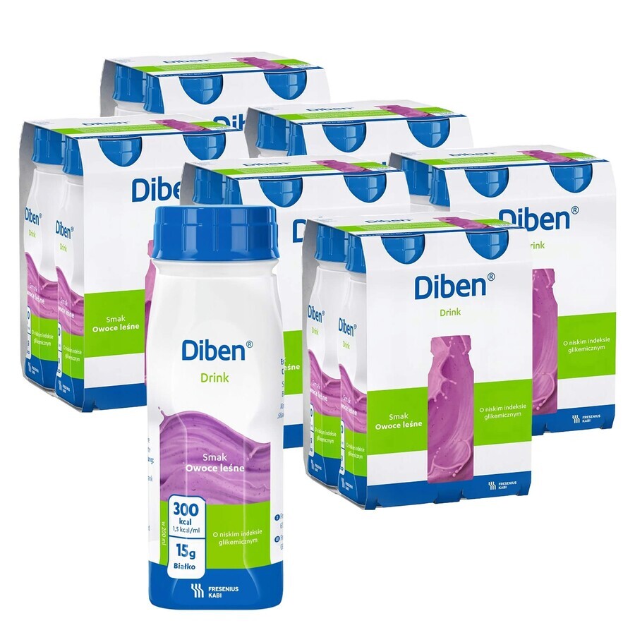 Special drink with berry flavour, Diben, 4x200 ml, Fresenius Kabi Germany