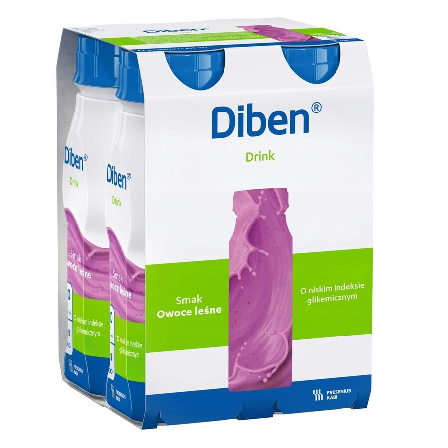 Special drink with berry flavour, Diben, 4x200 ml, Fresenius Kabi Germany