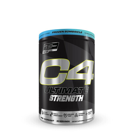 Cellucor C4 Ultimate Strenght Pre-workout, Advanced Strength Formula With Frozen Bombsicle Flavor, 550 G