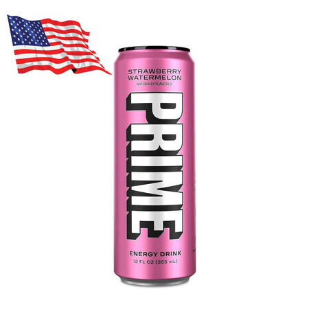 Prime By Logan Paul X Ksi Ksi Energy Drink Usa, Energie- en Rehydratiedrank met Aardbei en Watermeloen smaak, 355 Ml