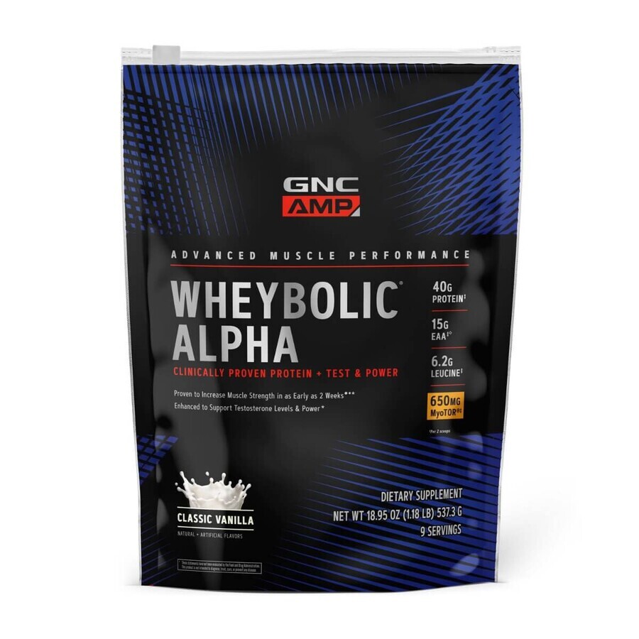 Gnc Amp Wheybolic Alpha, Proteina Din Zer, Cu Aroma De Vanilie, 537.3  G