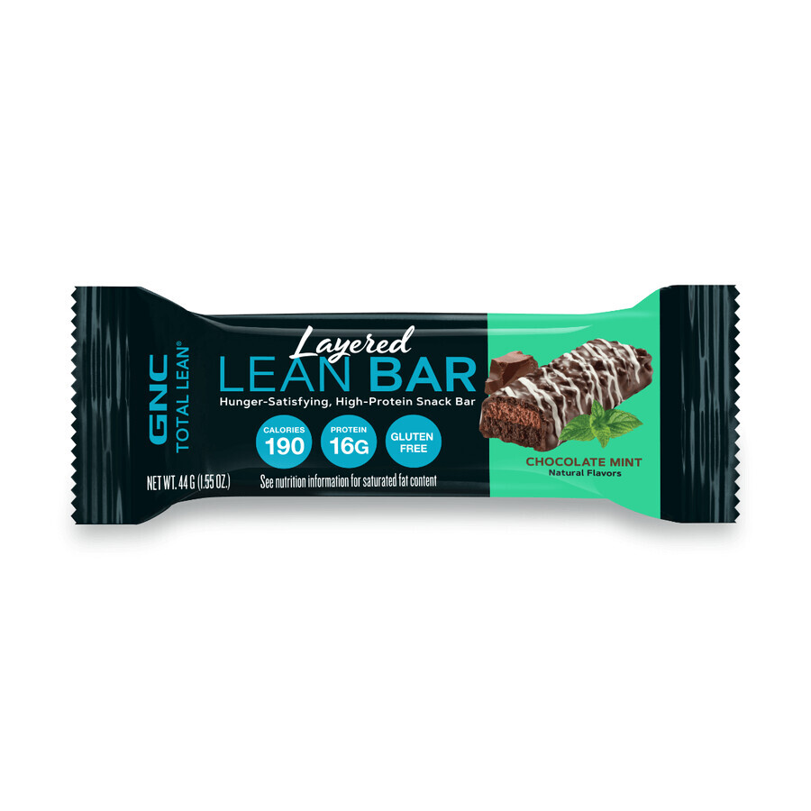 Gnc Total schlank geschichtet schlank Bar, Schokolade Minze Minze aromatisiert Protein Bar, 44 G