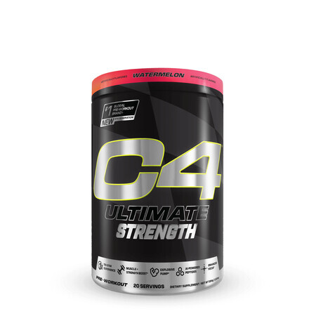 Cellucor C4 Ultimate Strenght Pre-workout, Advanced Strength Formula With Watermelon Flavor, 554 G