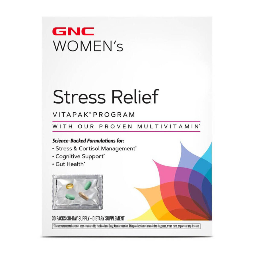 Gnc Women's Women's Vitapak Stress Relief, Stress Reduction Program, 30 Packets