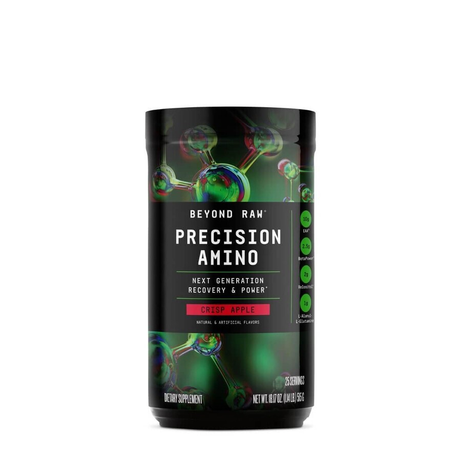 Gnc Beyond Raw Precisie Amino, Aminozuren met appelsmaak, 515 G