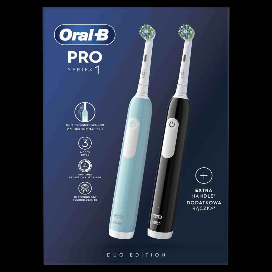 Oral-B EK Duo Pro Series 1 Zwart & Caribisch Blauw