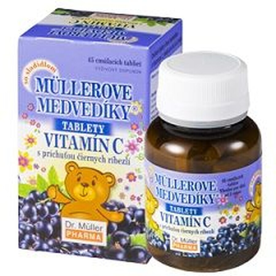 Dr.Muller Müller Müller's Teddy Bears® al gusto di ribes nero e vitamina C 45 compresse