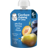 Gerber Peer en pruimenzakje naturel 6m+ 90 g