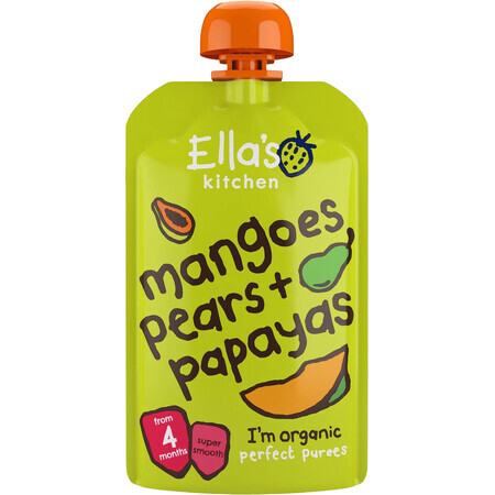 Ella's Kitchen Mangue, poire et papaye bio 120 g