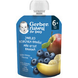 Gerber Natural appel, bosbes en banaan zakje 6m+ 90 g