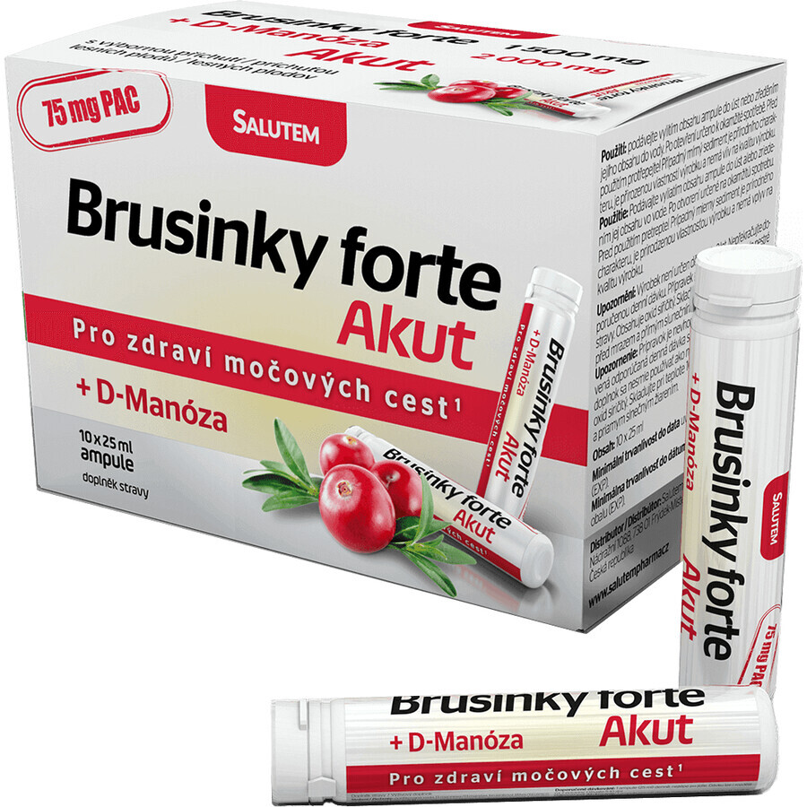 Salutem Cranberry forte Akut 1500 mg + D-Mannose 2000 mg 10 Ampullen