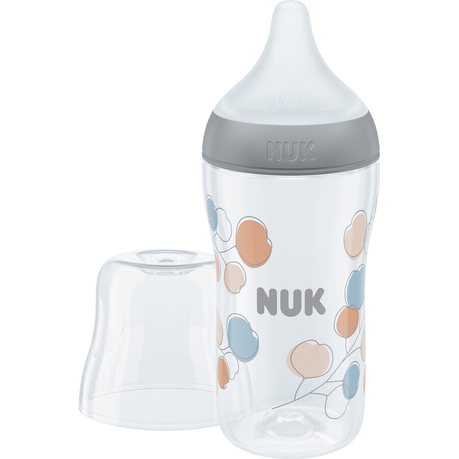 Nuk Perfect Match Flasche mit Temperaturkontrolle, grau 260 ml