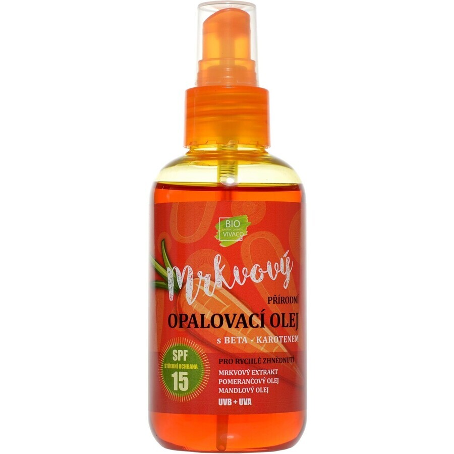 Vivaco Carrot Sunscreen Oil SPF15 with beta-carotene 150 ml