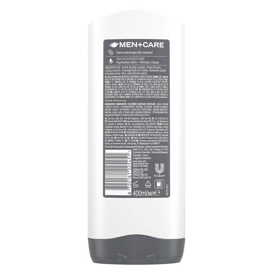 Gel de ducha Dove Men Sensitive 250 ml