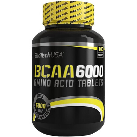 BCAA 6000 mg, 100 comprimés, Biotech USA