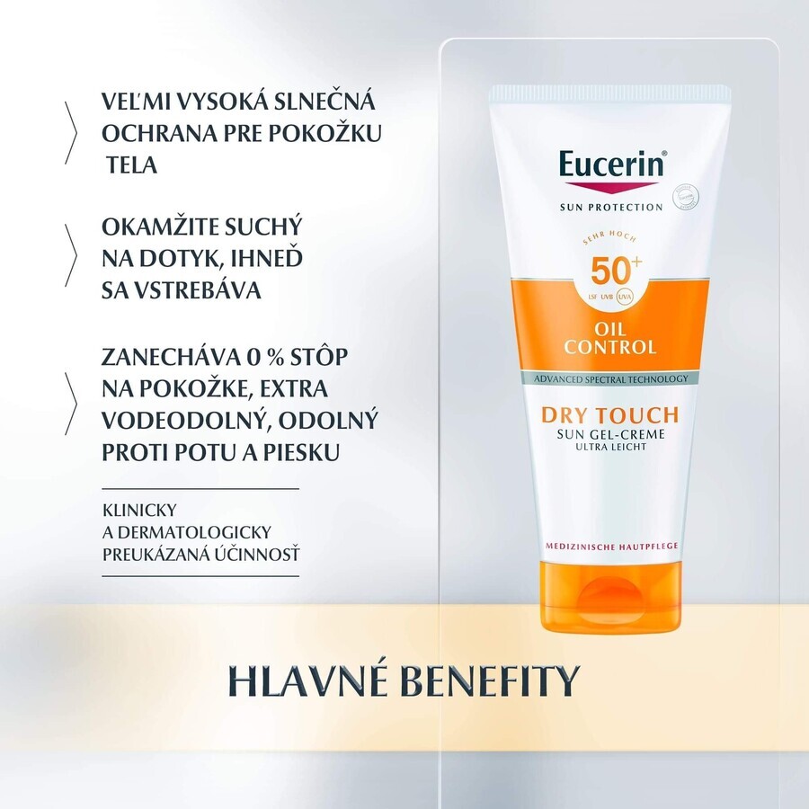 Eucerin SPF50+ Zonnecrème Gel 200 ml