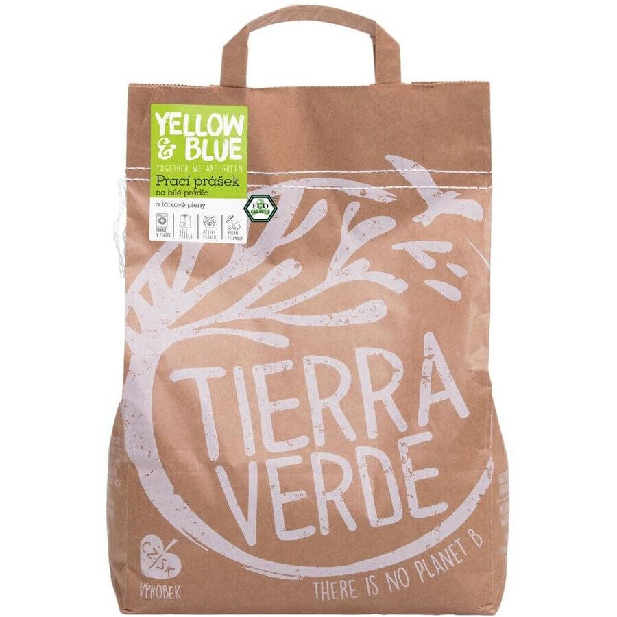 Tierra Verde Waspoeder voor wit linnen en wasluiers, papieren zak 5 kg