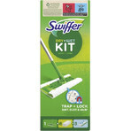 Swiffer Starter Set with 1 handle, 8 dry wipes and 3 cleaning cloths