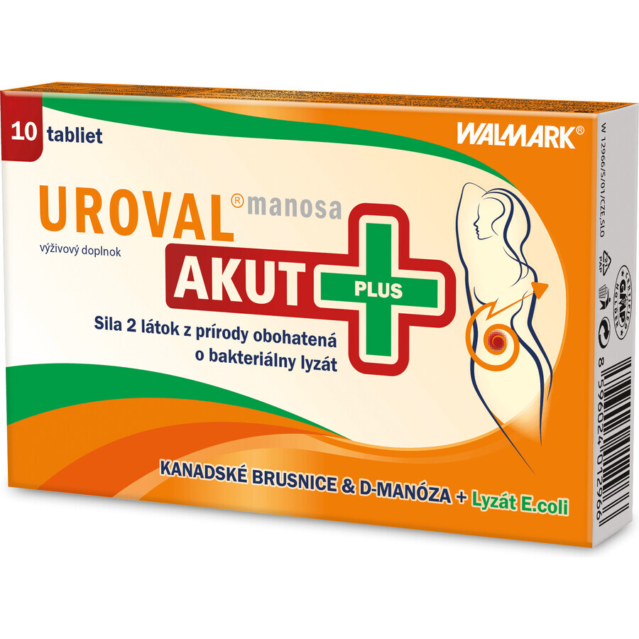 Walmark UROVAL mannose AKUT PLUS 10 tablets