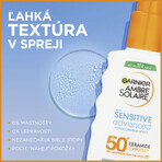 Garnier Ambre Solaire Sensitive Advanced Spray pentru ten ușor sensibil, SPF 50+, 150 ml