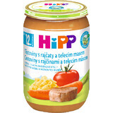 HiPP Roșii organice cu paste și vițel 220 g