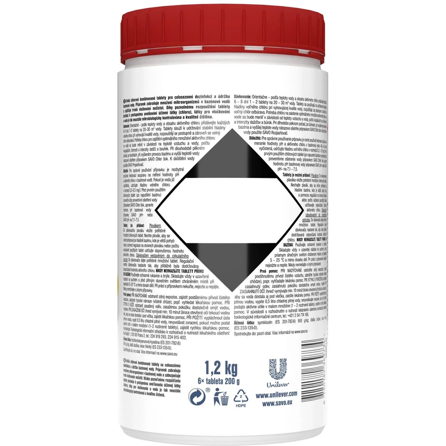 Savo zwembad chloortabletten MAXI complex 3in1 1.2 kg