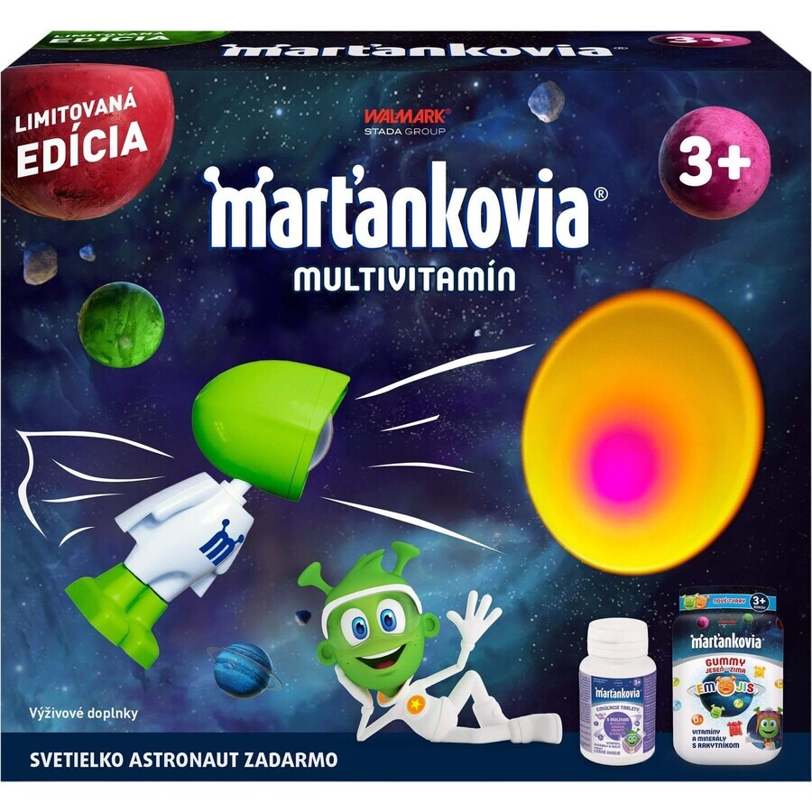 Martiankovia Gummy Multivitamine 50 stuks + tbl.inuline knoedels 30 stuks + astronaut light gift