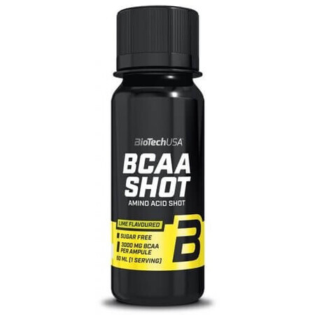 BCAA Shot Limoensmaak, 60 ml, Biotech USA