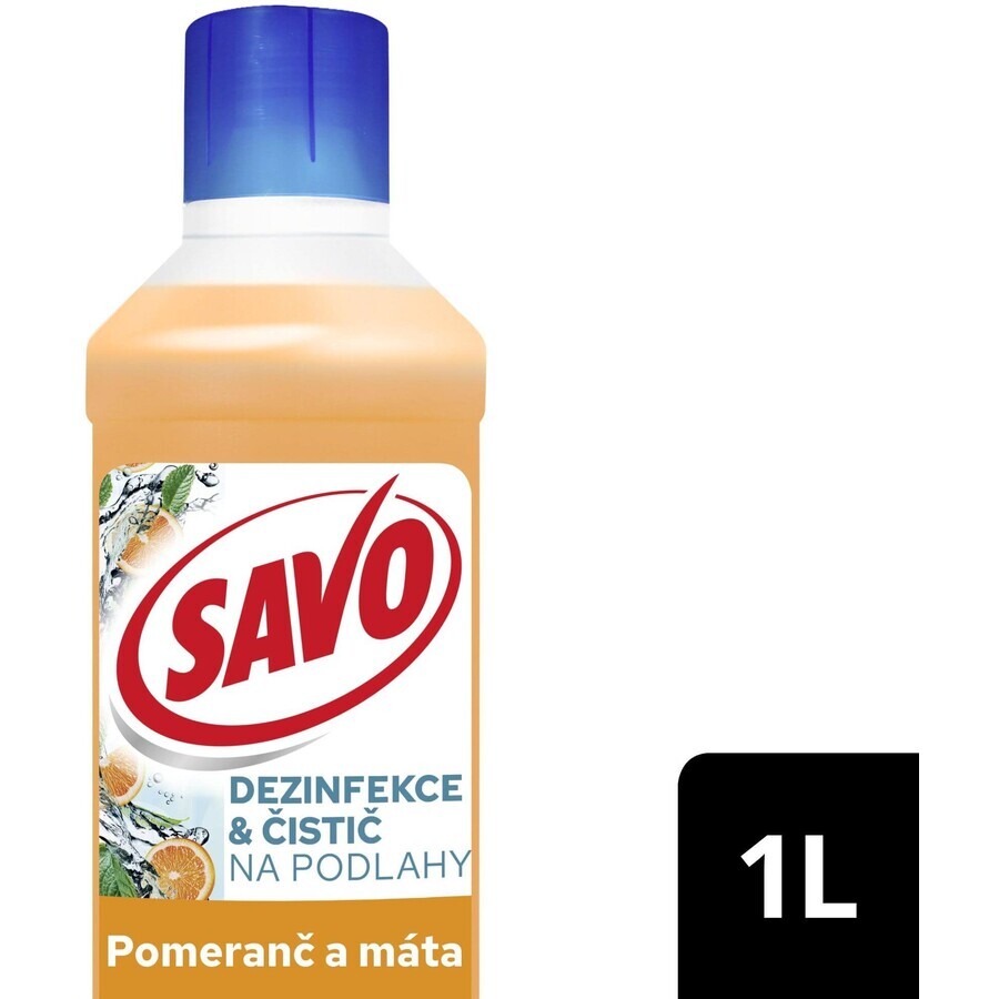 Savo Desinfectie- en Vloerreiniger Sinaasappel en Mint 1 liter