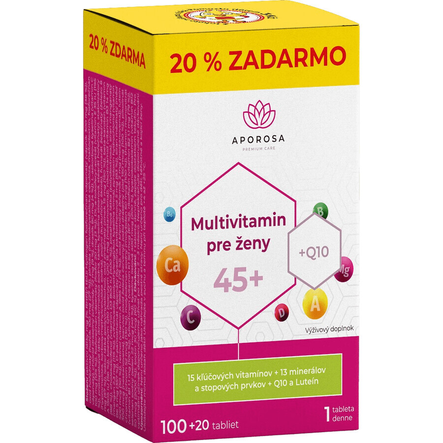 Aporosa Multivitamine pentru femei 45+, 120 comprimate