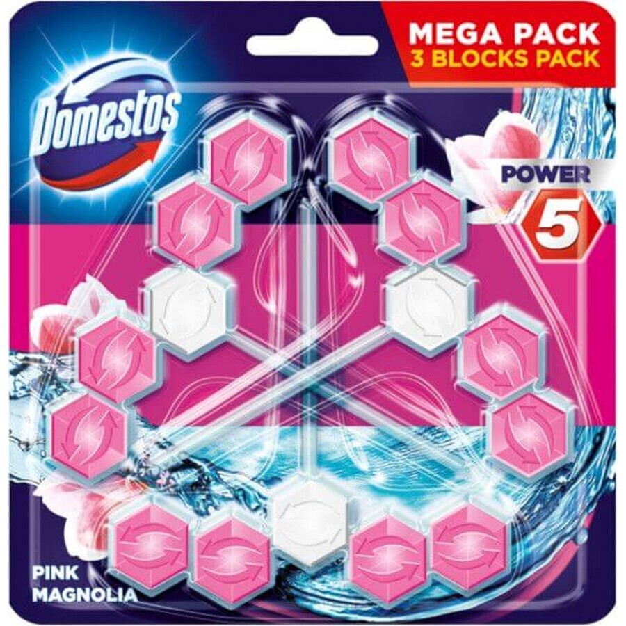 Domestos Power 5 Roze Magnolia 3 x 55 g