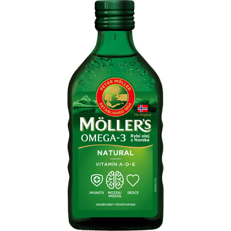 Mollers Omega 3 Fish Oil Natur ulei de ficat de cod 250 ml