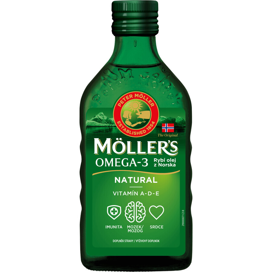 Mollers Omega 3 Fish Oil Natur ulei de ficat de cod 250 ml