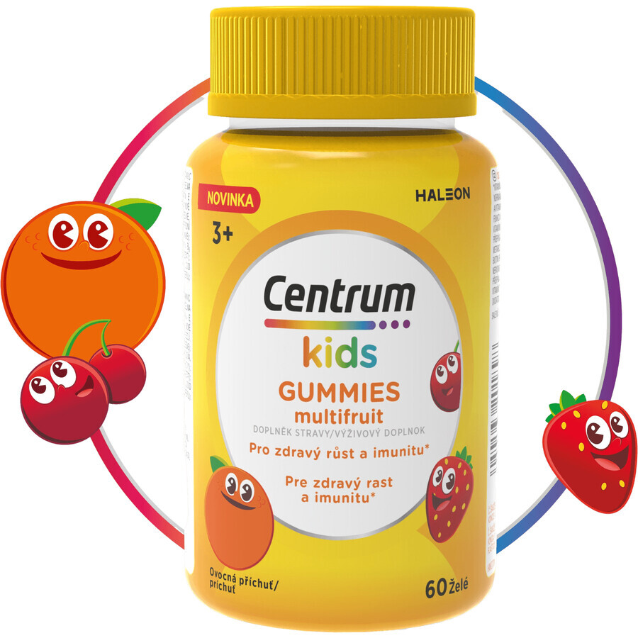 Centrum Kids Gummies multivitaminas para niños jalea multifrutas 60 unid.