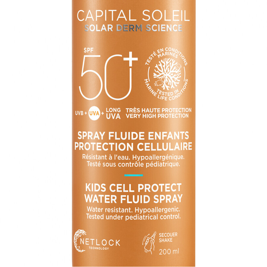 Vichy Capital Soleil Fluid Spray ook geschikt voor de gevoelige huid van kinderen SPF50+ 200 ml