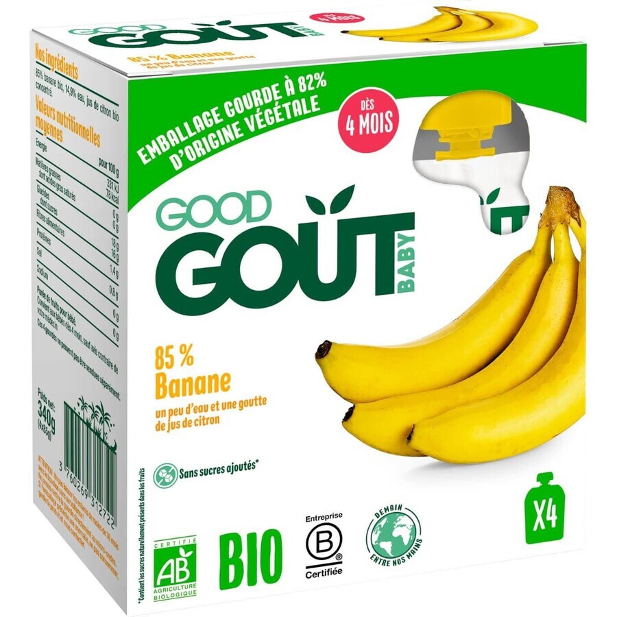 Good Goût Good Gout Bio-Banane 4 x 85 g