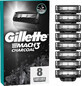 Gillette Mach3 Houtskool vervangende scheerkoppen voor mannen 8 stuks