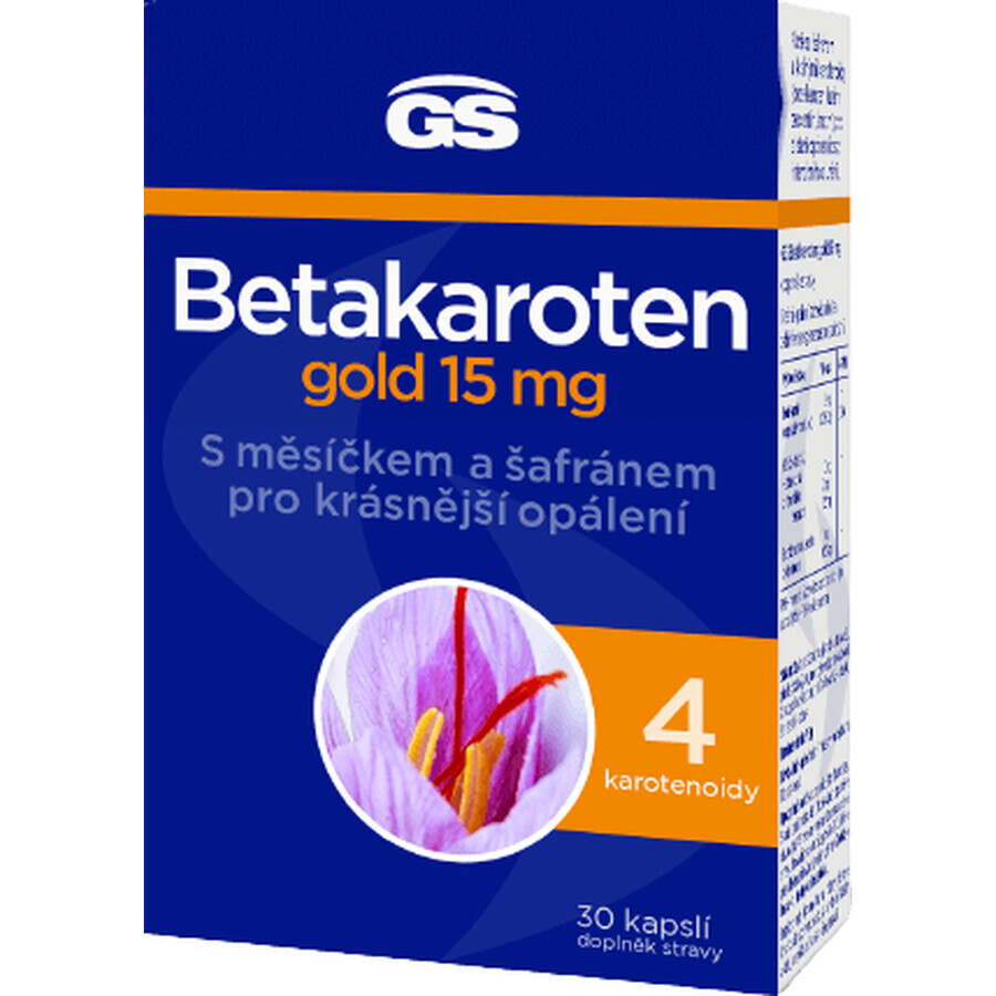 GS Bètacaroteen goud 15mg 30 capsules