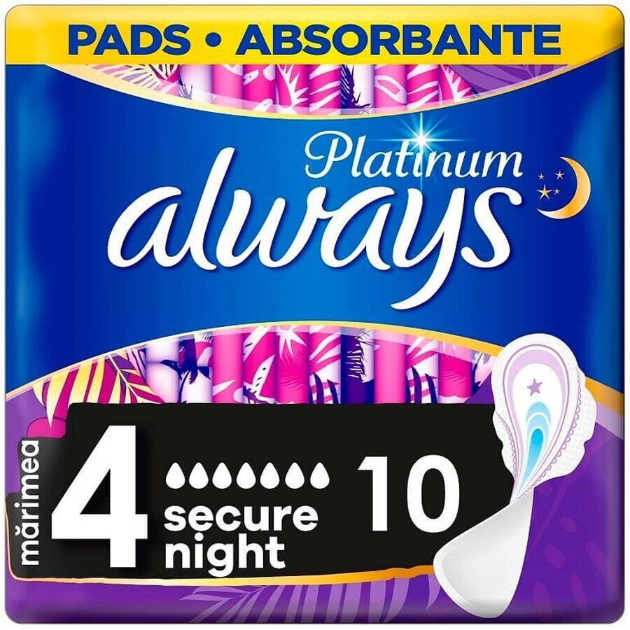 Always Platinum Secure Nacht Maandverband 10 stuks