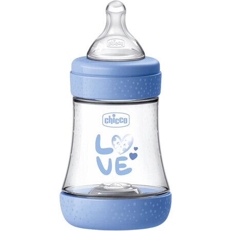 Chicco Perfect5 silicone feeding bottle, blue 150 ml