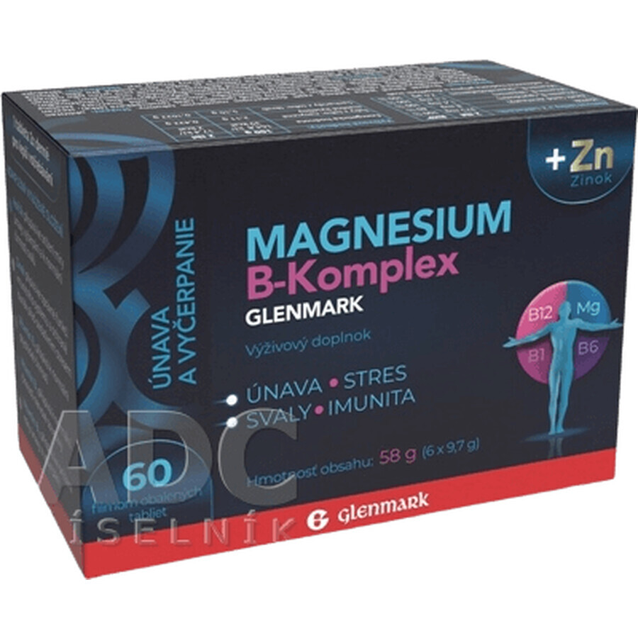 Magnesium B-Complex glenmark + zink 60 tabletten